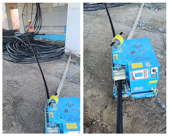 洪荒600电缆输送机商业中心施工